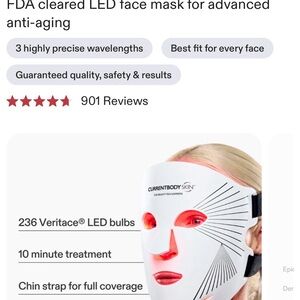 CurrentBody Skin LED Light Therapy Mask - White